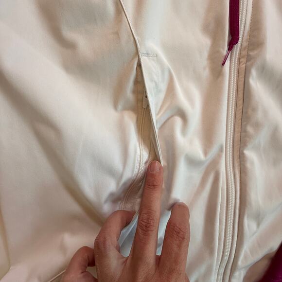 Adidas Marathon 10 Climaproof Running Jacket Burgundy Pink White Size M - Picture 13 of 16